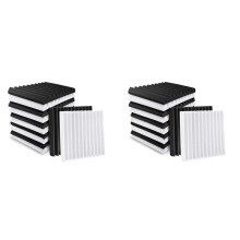 24 Stuks Akoestisch Schuim, Geluidsisolatieschuimpanelen, Studioschuimwiggen, Geluidsabsorberend Bord voor Studioplafond, 2,5 X 30 X 30 cm