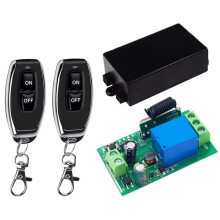 433Mhz Trådlös Fjärrkontroll AC 110V 220V 1CH Relämottagare RF-Sändare för Garageportsbelysningsmotor DIY