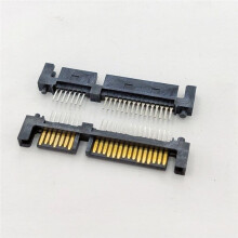 100pcs  7+15 22 Pin Straight Male Interface Socket Connector Port for Hard Drive HDD 22P