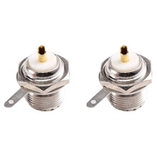UHF Female SO239 Flange Mount RF Connector Adapter Test Converter Panel Chassis Mount Handle RF Coax Cable 2Pcs