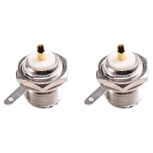 UHF Female SO239 Flange Mount RF Connector Adapter Test Converter Panel Chassis Mount Handle RF Coax Cable 2Pcs