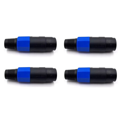 4PCS XLR Connector Professional Audio Speaker Compatible Adapter Plug Female Socket 4Pin Docking Connector