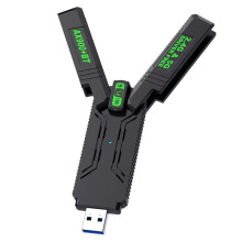 900Mbps 4 Antenna 2IN1 WIFI6  Adapter Dual Band 2.4G&5G 802.11AX USB3.0 Wireless Card Receiver Driver Free