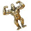 Gorillastatue messing vintage dyrefigur 5