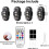 4PCS Wireless LED Strobe Lights with Remote Control, 8 Colors USB Charing Waterproof Emergency Warning Lights 8