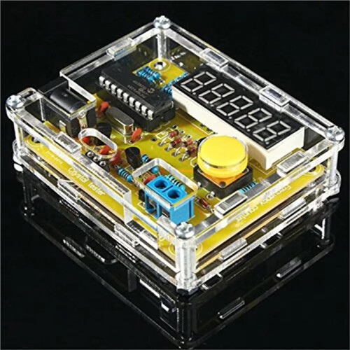 Digital Frequency Counter Module DIY Kits 1Hz-50MHz Crystal Oscillator Frequency Counter Tester with Shell Case 1