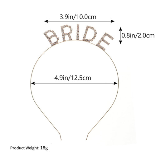 Strass-Brautstirnband, goldene Tiara 2