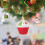 Christmas Tree Cake Ornament, Red ABS, 4 pcs 3