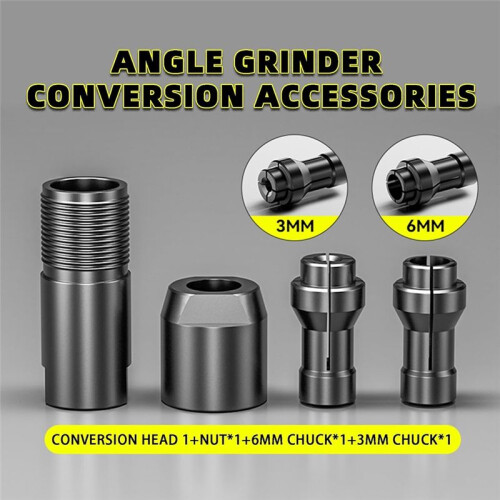 Angle Grinder Conversion Accessories, 3/6mm Angle Grinder Conversion , M10 Thread Adapter Converts 2