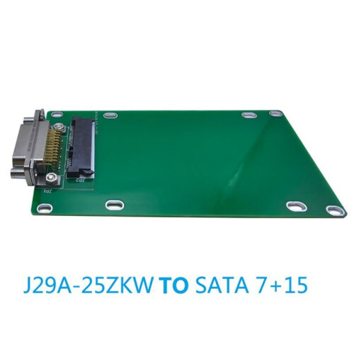 Aviation Rectangular Plug Socket J29A-25ZKW to  7+15 Adapter Card SATA3.0 SSD Solid State Hard Drive Adapter Card 2