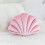 Shell-shaped velvet throw pillow 3D insert 18x18 inch 2