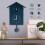 GHOJET cuckoo clock plastic wall clock white 1 piece 4