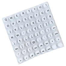 Long Nail Keyboard Cover with Letters, NonSlip Typing Skin, White Keyboard Protector for Laptop