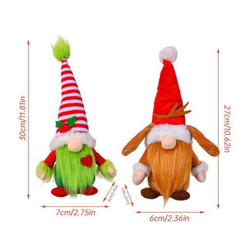 Handmade Christmas Plush Gnome Decor1pc 2
