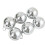 Christmas Tree Ball Pendant Silver Plastic 6pcs 2