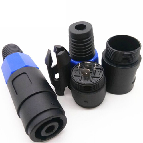 4PCS XLR Connector Professional Audio Speaker Compatible Adapter Plug Female Socket 4Pin Docking Connector 1
