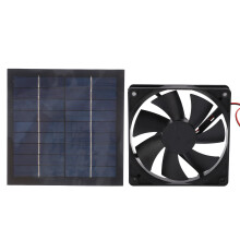 Ventilador de resfriamento para ventilação com energia solar, ventilador sem escovas com células solares monocristalinas e design à prova d'água