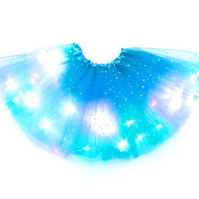 Tutus scintillants pour filles et femmes, tenues de soirée fluo avec jupe en tulle illuminée par LED, jupe tutu avec taille élastique ajustable