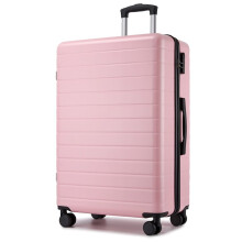(Pink/Black, 28Inch) LARGE 28Inch Lightweight Luggage Hard Shell ABS Suitcase With 4 Wheels And 3-digit Combination Lock