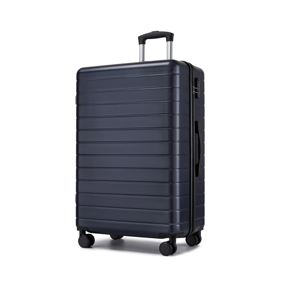 (Navy/, 28Inch) Large 28Inch Lightweight Luggage Hard Shell Abs Suitcase With 4 Wheels And 3-Digit Combination Lock Black