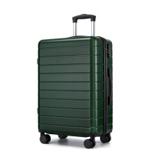(Green/Black, 24Inch) Medium 24Inch Lightweight Luggage Hard Shell ABS Suitcase With 4 Wheels And 3-digit Combination Lock