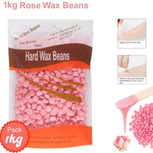 Depilatory Hard Wax Beans Rose 1KG Hot Brazilian Wax Beads Body Hair Removal