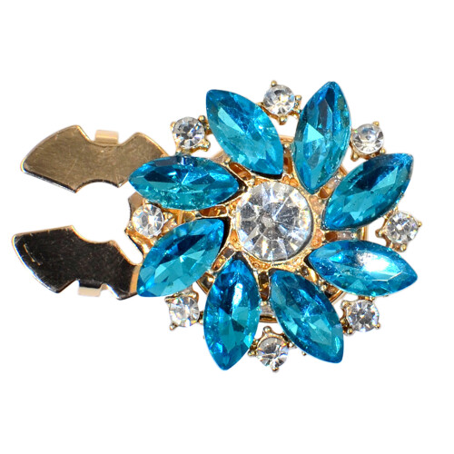 Multipurpose Rhinestones Button Collection for-Peacockblue