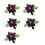 5Pcs Small Plastic Floral Clusters Plastic Flower- deeppurple 1