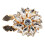 Stylish Alloy Sunflowers Button with Gemstones for-White 1