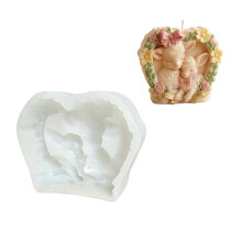 Lamb Flower Embossed Silicone Candle Molds For Handmade Candle