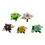 5Pcs Artificial Flower Plastic Flower Appliques- gingeryellow 2