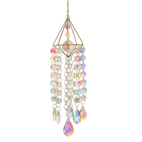 Crystal Suncatchers Window Hanging Wind Chimes Prism Rainbows