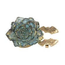 Unique Handmade Flower Cufflinks Adds Sophistication-dark blue