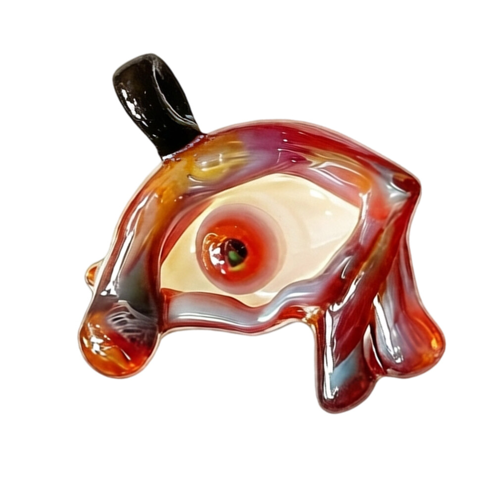 Purple/Amber Evil Eyes Charm Crystal Glass Evil-Evil. Eye.