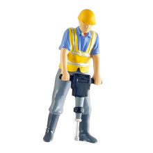 Resin Miniature Construction Building Worker-Drill Holes With