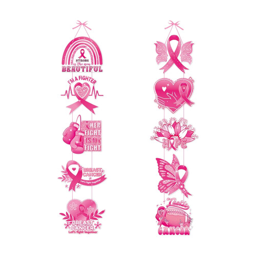 DIY Roze Bewustzijn Deur Decors Set-5 paar 1