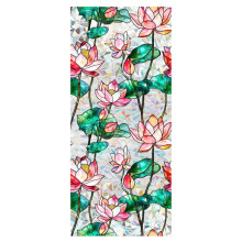 Colorful Flower Embossed Static Cling Window Film For-XCBL154