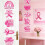 DIY Roze Bewustzijn Deur Decors Set-5 paar 5