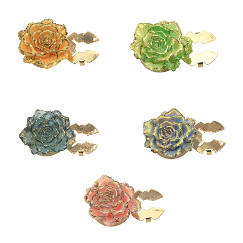 Unique Handmade Flower Cufflinks Adds Sophistication-dark blue 1