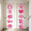 DIY Roze Bewustzijn Deur Decors Set-5 paar 6