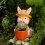 Hand Painted Rabbit And Carrot Themed Flower Pot Great Gift 6