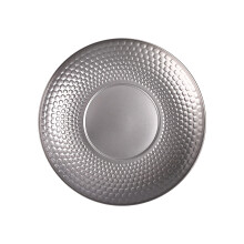 Serving Tray 304 Stainless Steel Snacks Platter With-Silver XL