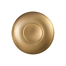304 Stainless Steel Hammered Snacks Holder Serving Tray-gold L