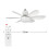 (40W White 52cm) Smart Ceiling Fan with Light, 3-Speed Adjustable, 3-Color Dimmable LED, E26/E27 Base, Remote Control 2