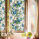 Removable Flower Glass Sticker Decorative Static Cling-XCBL157 7