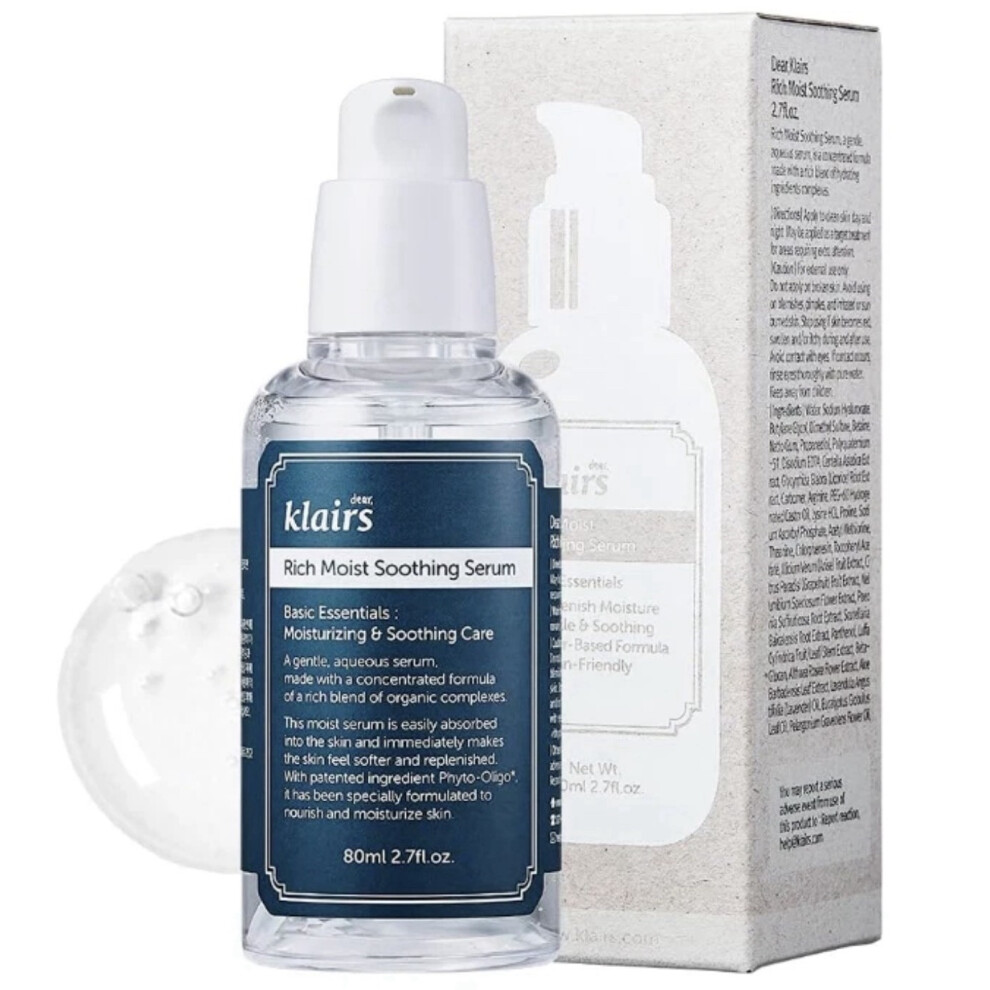 Dear Klairs Rich Moist Soothing Serum 80Ml - Hydrating & Calming Face Serum