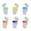 500ml Plastic Pitcher Water Bottle With Wide Mouth For-Blue 2
