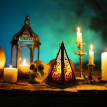 Wisząca latarnia LED na Halloween z motywem dyni
