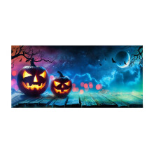 Halloween garage door banner witch bat 4.92 x 2.46 ft