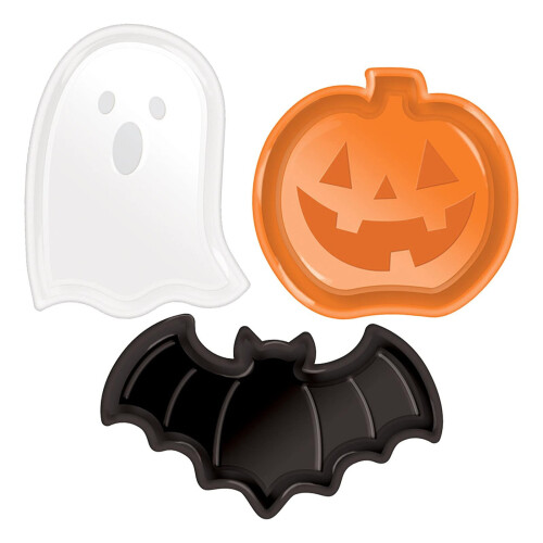 Halloween-serveringsfat – Pumpa- och fladdermusdesign